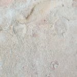 From above of abstract backdrop of old wall with beige stucco and uneven surface with dense texture